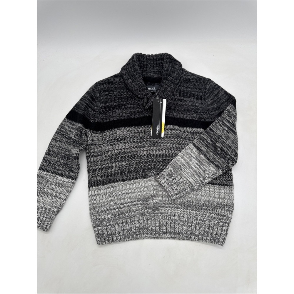 Commerce Ombre Gray Black Chunky Knit Sweater Boys‎ SIZE 4 New Tags 4T